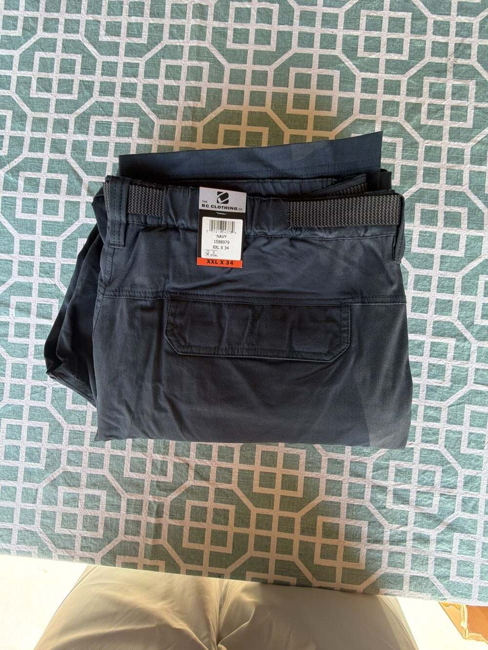 The B.C. Clothing Co. Men's Cargo Pants Navy XXL x 34